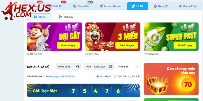 Tham gia cá cược xổ số - lô đề với nhiều tựa game ấn tượng