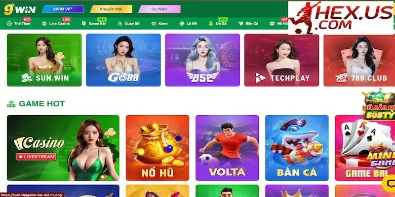 Kho sản phẩm đa dạng tại 9Win