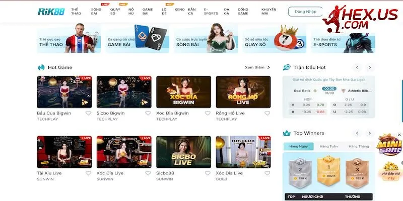 Sức hút nổi bật của nhà cái Rik88